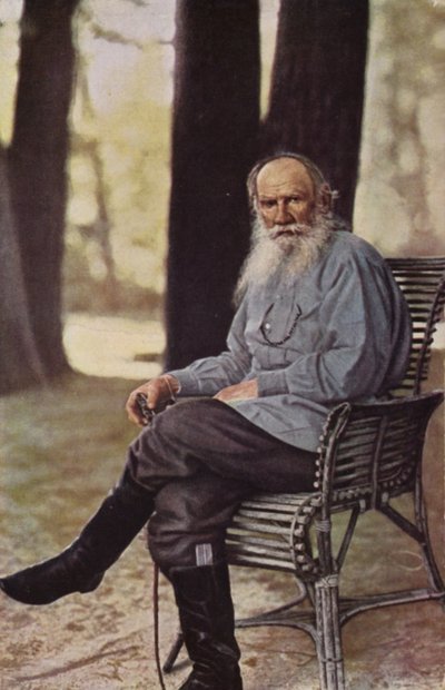 Leo Tolstoy (1828-1910), Russische romanschrijver, schrijver van korte verhalen en toneelschrijver door Russian Photographer